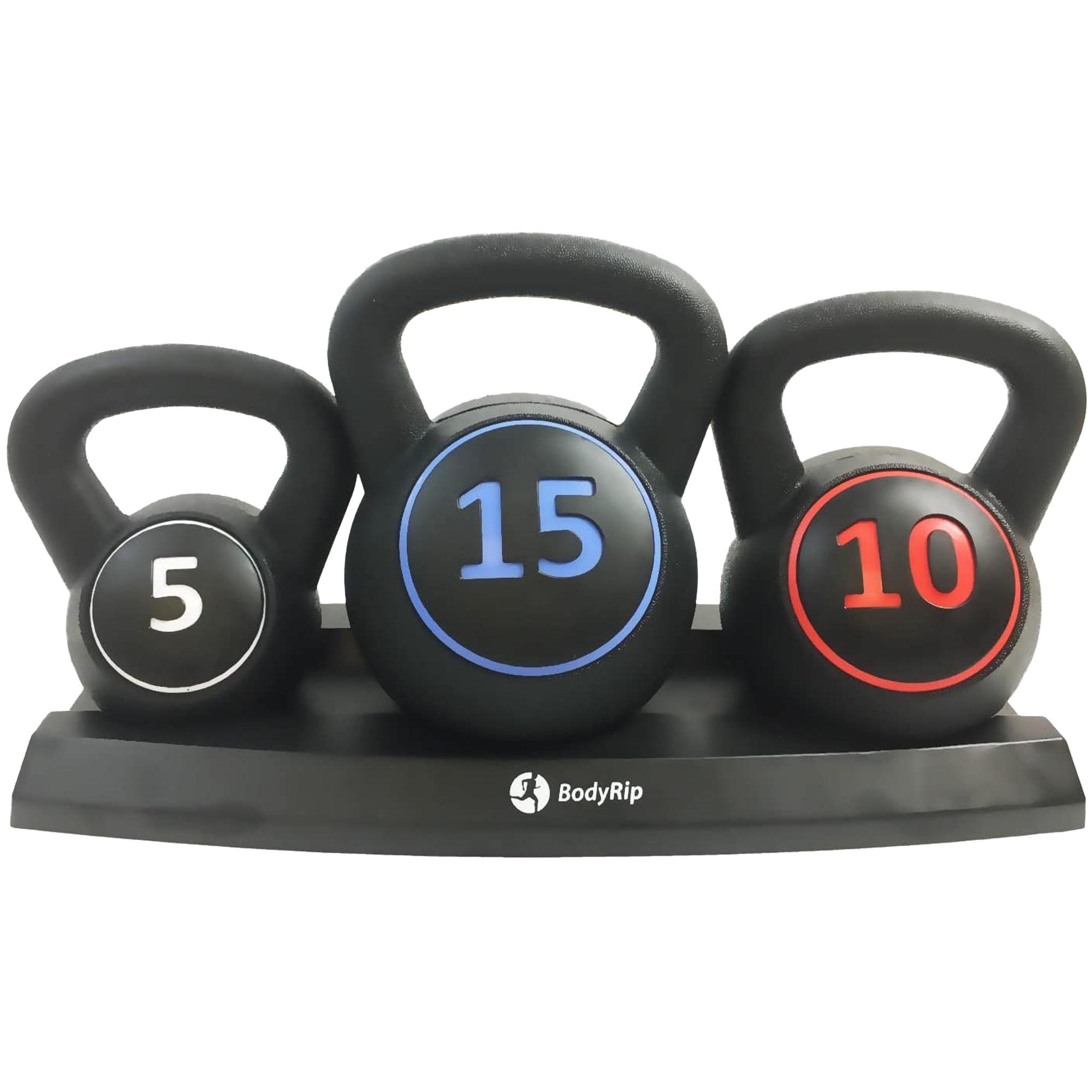 Best Choice Products 3 Piece Kettlebell Set With Storage